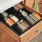 mDesign Expandable Plastic Spice Rack Kitchen Drawer Organizer, 3 Tiers
